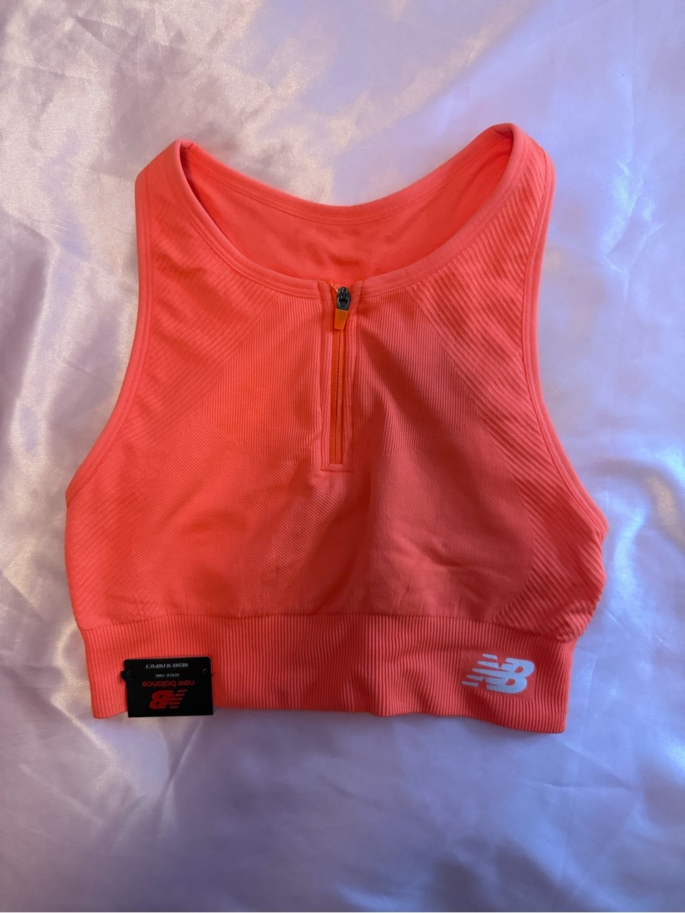 New Balance Neon Orange Sports Bra Size Small NWT - Picture 4 of 6